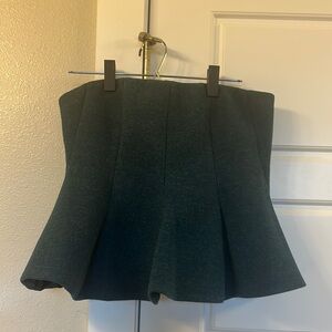 Elegant dark green grey bubble top